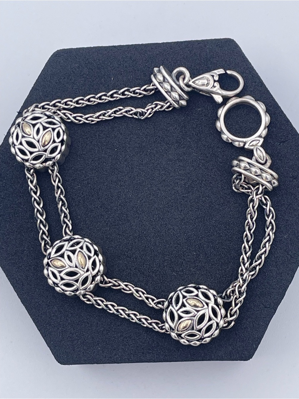 Angela by John Hardy Sterling Silver 925 & 14K Gold Designer Bracelet Thailand